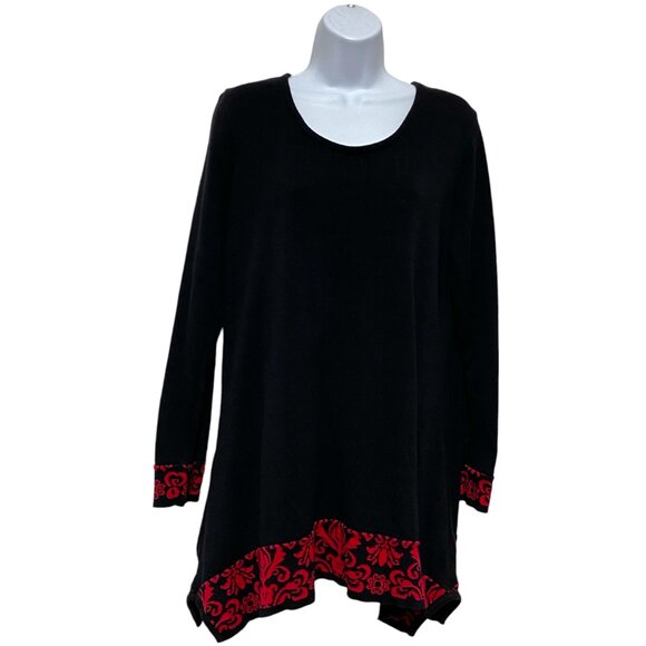 Style Co Womens Plaid Split Neck Top Red Size Xx Large main image 0